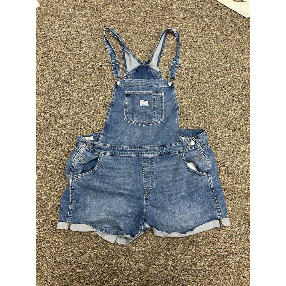 LEVI'S Vintage Shortalls Denim Bib Overalls Two Horse Brand Womens Plus Size 20W